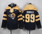 Custom Nike St.Louis Rams 99 Donald dark blue nfl Hooded Sweatshirt