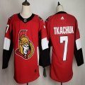 Adidas Ottawa Senators #7 Brady Tkachuk Red hockey jersey-FH