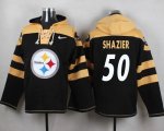 Custom Pittsburgh Steelers #50 Shazier black yellow nfl Hooded Sweatshirt