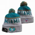 2024 Miami Dolphins green gray NFL Sports Cuffed Knit Hats 01