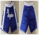 Los Angeles Lakers blue nba shorts with Pocket-XD