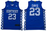 Kentucky Wildcats #23 Anthony Davis blue College Basketball Jerseys