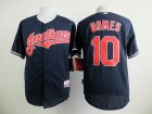 Cleveland Indians #10 Yan Gomes dark Blue baseball jerseys