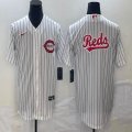 Nike Cincinnati Reds Blank White majestic baseball jersey big logo-BD 01