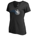 Women's Orlando Magic Fanatics Branded Black Plus Sizes Gradient Logo V-Neck T-Shirt