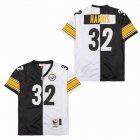 Pittsburgh Steelers Franco Harris 32# black white splits throwback NFL Jersey