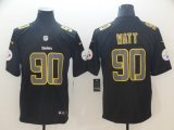 Nike Pittsburgh Steelers #90 T. J. Watt black fashion Color Rush Limited Jersey-BD