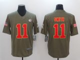 Nike Kansas City Chiefs #11 Alex Smith green USA flag Color Rush Limited Jersey