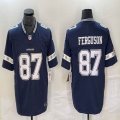 Dallas Cowboys #87 Jake Ferguson blue Nike Vapor F.U.S.E. Limited Jersey 03