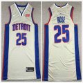 Nike Detroit Pistons #25 Derrick Rose gray nba Jersey -XD