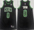 Jordan logo Boston Celtics #0 Jayson Tatum black nba basketball jerseys