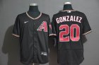 Arizona Diamondbacks #20 Gonzalez black Flexbase Authentic Collection Jersey-WL