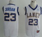 Laney School #23 MICHEAL JORDAN 23# white ncaa basketball jersey