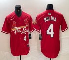 Nike St.Louis Cardinals #4 Yadier Molina red MLB baseball Jerseys city version