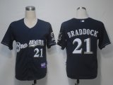 MLB Jerseys Milwaukee Brewers 21 Braddock Dark Blue