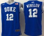 Duke Blue Devils #12 Justise Winslow Blue Stitched Basketball NCAA Jersey(1)