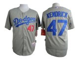 Los Angeles Dodgers #47 Howie Kendrick gray mlb jerseys