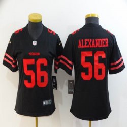 Women 49ers #56 Kwon Alexander black nike Color Rush Limited Jersey-BD