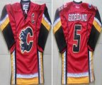 Reebok Calgary Flames #5 Mark Giordano red nhl Jerseys C patch