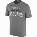 Men's Jacksonville Jaguars Nike Heather Gray Sideline Property Of Facility T-Shirt