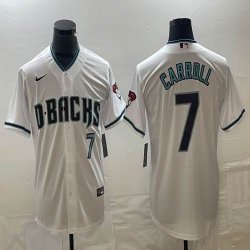 Nike Arizona Diamondback #7 Corbin Carroll white baseball jerseys