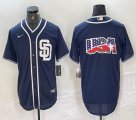 Nike San Diego Padres blank blue majestic baseball jerseys 03