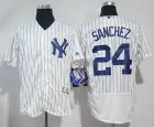 New York Yankees #24 Gary Sanchez white Flexbase baseball Jersey