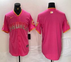 Nike San Diego Padres blank pink MLB Baseball jerseys Joint name-BD