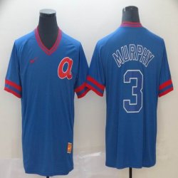 Nike Atlanta Braves #3 Dale Murphy blue throwback baseball jersey