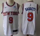 Nike New York Knicks #9 R.J. Barrett white NBA basketball jersey with Sponsor patch-s8