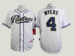 San Diego Padres #4 Wil Myers white MLB baseball jersey