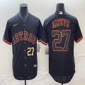 Nike Houston Astros #27 Jose Altuve black majestic mlb baseball jersey 01