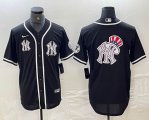 Nike New York Yankees blank black majestic baseball Jersey Joint name big logo 07