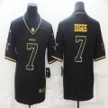 Dallas Cowboys #7 Trevon Diggs black gold throwback Nike Color Rush Limited Jersey