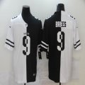 Nike Nike New Orleans Saints #9 Drew Brees white black Split Color Rush Limited Jersey-BD