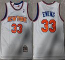 New York Knicks Patrick Ewing #33 white Throwback Mitchell Ness basketball Jersey-XD