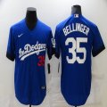 New Los Angeles Dodgers #35 Cody Bellinger blue majestic baseball Jersey 01