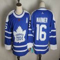 Adidas Toronto Maple Leafs #16 Mitch Marner blue hockey jersey with A patch-FH