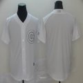 Chicago Cubs blank white majestic mlb baseball jersey Nickname version