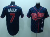 Minnesota Twins 7 Joe Mauer Blue Jersey