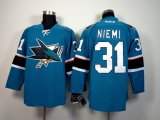 Reebok San Jose Sharks Ice Hockey 31 Antti Niemi green hockey Jerseys