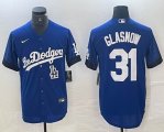 Nike Dodgers #31 Tyler Glasnow blue fashion MLB baseball jerseys 04