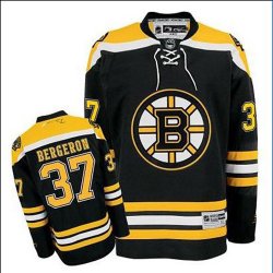 NHL Boston Bruins #37 Bergeron A Patch Black Jersey