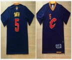 Cleveland Cavaliers #5 J.R. Smith dark blue NBA shorts sleeves Jerseys