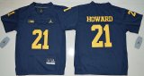 Youth Jordan Brand Michigan Wolverines Desmond Howard 21 College Football Limited Jersey - Navy Blue