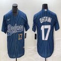 Los Angeles Dodgers #17 Shohei Ohtani Nike blue majestic baseball Jersey Joint name -BD 01