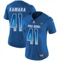 Women Nike New Orleans Saints 41 Alvin Kamara blue 2018 pro bowl Color Rush Limited Jersey