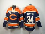 Nike Chicago Bears Walter Payton #34 blue orange nfl Hooded Sweatshirt