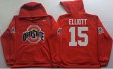 Ohio State Buckeyes Red #15 ELLIOTT NCAA Hooded Sweatshirt