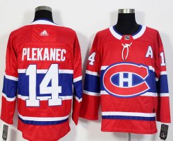 Adidas Montreal Canadiens #14 Tomas Plekanec red hockey jersey